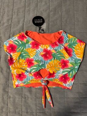 Moana Bikini - Reversible Cropped T Bikini Top - Size Medium
